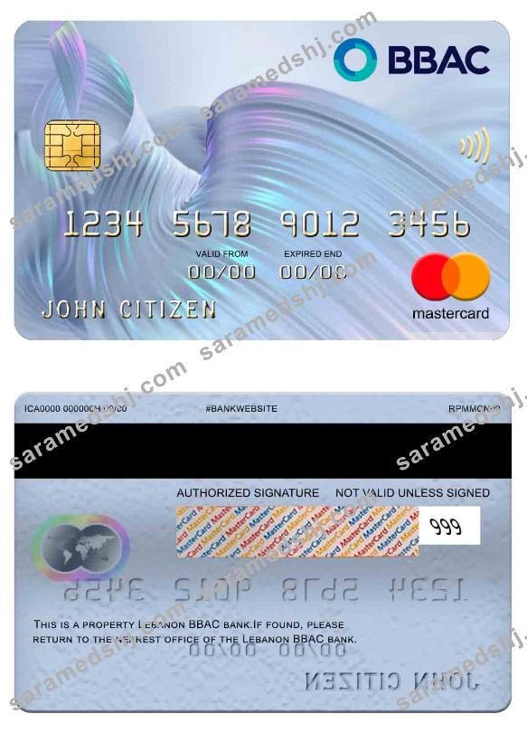 Lebanon BBAC bank mastercard